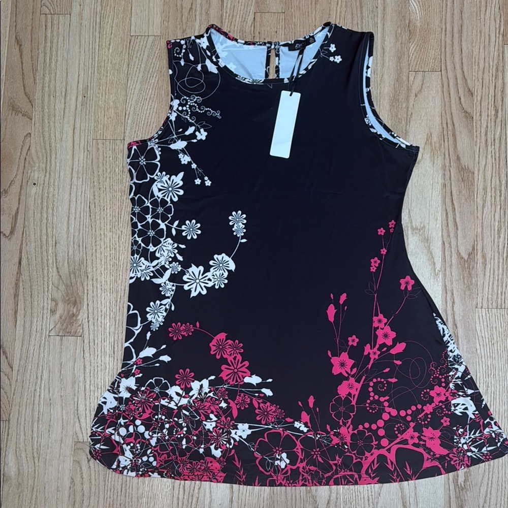 Black and Pink Tunic Blouse
